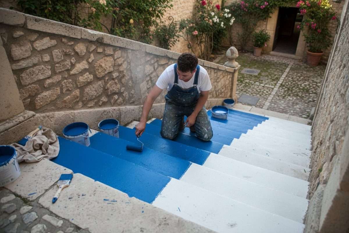 Comment peindre un escalier en 2 couleurs ?