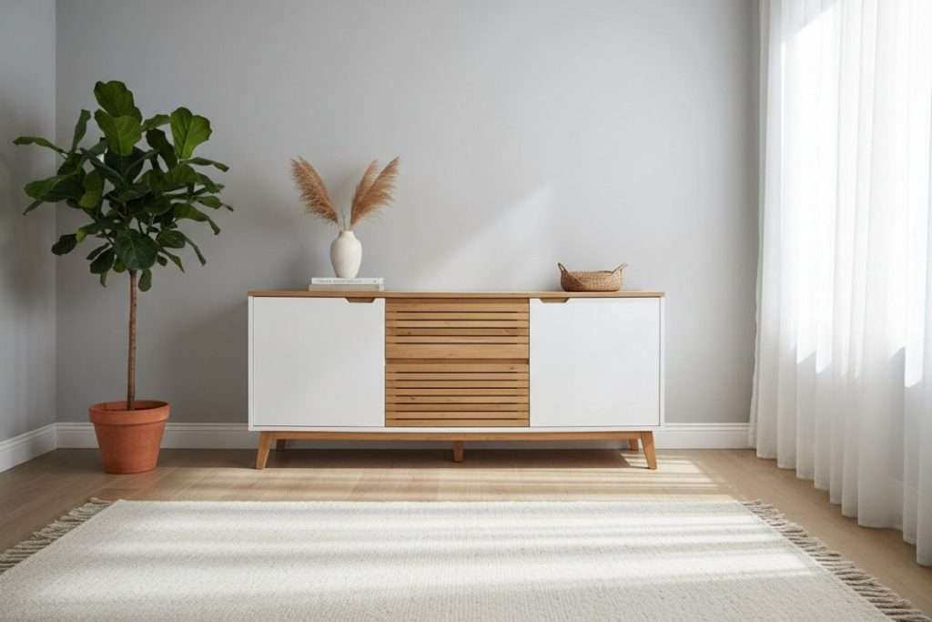 Buffet relooké blanc et bois : le guide pour une transformation réussie